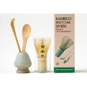 INF Matcha Whisk Set CT Kleine Set 4 stuks Lichtgroen Keramiek