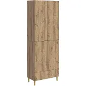 vidaXL Kast Set 2 st Artisanaal eiken Bewerkt hout