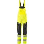Mascot 19569-236 Amerikaanse overall met kniezakken Hi-Vis Geel/Donkermarine maat 76C48 uniseks