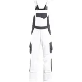 FHB Eckhard Tuinbroek Twill Wit-Antraciet maat 110 heren