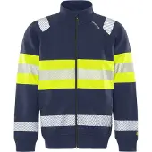 Fristads High vis sweatjack klasse 1 7531 GKC Hi-Vis Geel/Marineblauw maat M heren