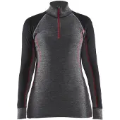 Blakläder 7299-1736 Dames onderhemd met rits XWARM Medium Grijs/Zwart maat XS dames