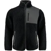 James Harvest Kingsley Fleece Jas Heren Zwart maat L heren