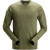 Snickers 2451 T-shirt Wollen Lange Mouwen Antibacterial Slim Fit | Maat: M