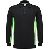 Tricorp 302003 Polosweater Bicolor Zwart/Lime maat XS heren