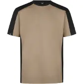 FHB Marc T-Shirt tweekleurig Beige-Zwart maat S heren