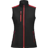 Printer Prime Softshell Bodywarmer Dames Zwart/Rood maat S dames