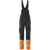 Mascot 19669-236 Amerikaanse overall met kniezakken Donkermarine/Hi-Vis Oranje maat 82C56 uniseks