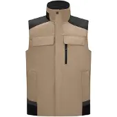 FHB Hauke Werkvest Beige-Zwart maat XL heren