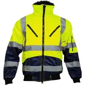 Oxxa Agatha 0962 pilotjack fluo geel/marineblauw maat 3XL