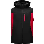 FHB Justus Softshell-Gilet Rood-Zwart maat M heren