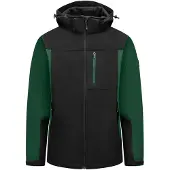 FHB Jannik Softshell-Jack Groen-Zwart maat 4XL heren