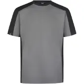 FHB Marc T-Shirt tweekleurig Grijs-Zwart maat XS heren