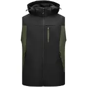 FHB Justus Softshell-Gilet Olijfgroen-Zwart maat 2XL heren