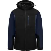 FHB Jannik Softshell-Jack Marineblauw-Zwart maat 3XL heren