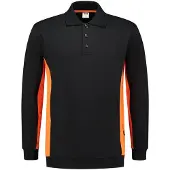Tricorp 302003 Polosweater Bicolor Zwart/Oranje maat M heren