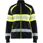 Blakläder 3505-1158 Dames sweater High Vis Zwart/High Vis Geel maat XS dames