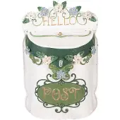 Clayre & Eef Brievenbus 27x10x42 cm Wit Metaal