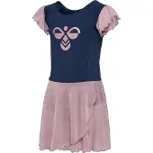 Hummel Jurk donkerblauw / lichtroze