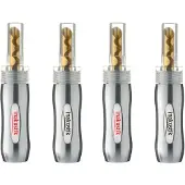In - Akustik Excellence BFA Banaan, Set van 4, Rhodium (4,4 mm (Bantam)), Audiokabel