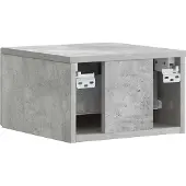 vidaXL Muurbevestigde Nachttafel Betongrijs 49 x 34,5 x 20 cm