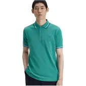 Fred perry Poloshirt 2-knoops pique groen 100% katoen