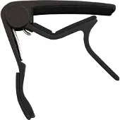 CLX Capo Ukulele BLK Capo voor Ukulele Zwart met Veermechanisme