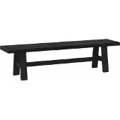 vidaXL Eetbank NOAIN 160 x 41 x 45 cm Massief grenenhout Zwart