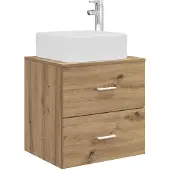 vidaXL Wandgemonteerde wastafel van een meubel Artisanaal eiken