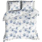 Romanette Dekbedovertrek Filippa Blauw Katoen-200 x 200 / 220 cm | 2-Persoons