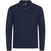 Clique Stretch Premium Polo L/S Heren Dark Navy maat S heren