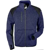 Fristads Fleece sweatjack 7451 PRKN Blauw/zwart maat S heren
