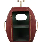 Clayre & Eef Wandkast 48x26x60 cm Rood Metaal