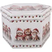 Clayre & Eef Kerstbal Set van 14 Overig 8x8x8 cm Wit Kunststof Kerstballen