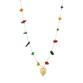 Luxenter Multicolour Zirkonia collier afgewerkt in 18K geel goud - Ilonda