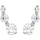 Luxenter Oorbellen 'Lyar' zilver / transparant