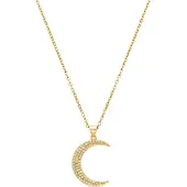 Luxenter Luxeketting met glanzende zirkonia 18K goud afwerking - Deoko
