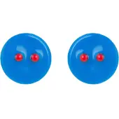 Luxenter Oorbellen 'Lyros' blauw / rood / zilver