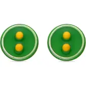 Luxenter Oorbellen 'Lyros' geel / grasgroen / zilver