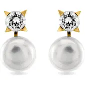 Luxenter Oorbellen 'Essential' goud / transparant / parelwit