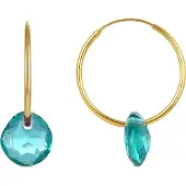Luxenter Oorbellen 'Vanshy' turquoise / goud