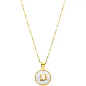 Luxenter Ketting 'Alphabet D' wit