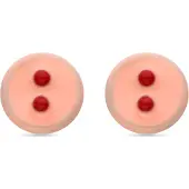 Luxenter Oorbellen 'Lyros' abrikoos / rood / zilver