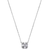 Luxenter Sterling Zilver 925 Ketting met Gerhodineerd Briljant Zirkonia - Dyadu