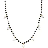 Luxenter Sterling Zilver 925 collier met witte parel afgewerkt in 18K geelgoud - Seika