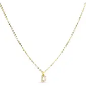Luxenter Luxeketting met glanzende zirkonia 18k goud afwerking - Alfabet