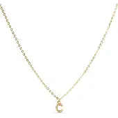 Luxenter Luxeketting met glanzende zirkonia 18k goud afwerking - Alfabet