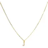 Luxenter Luxeketting met glanzende zirkonia 18k goud afwerking - Alfabet