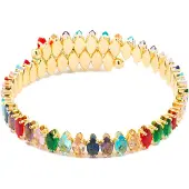 Luxenter Armband met Veelkleurig Kristal 18k goud afwerking - Nex