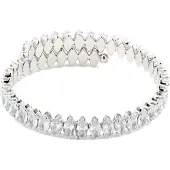 Luxenter armband met glanzende zirkonia zilverkleurige afwerking - Comega
